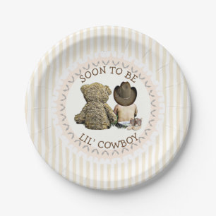 Assiettes En Carton Bientôt être Lil' Cowboy Baby shower Plaques de gâ