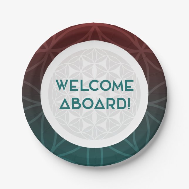 Assiettes En Carton bienvenue dans l'équipe de géométrie sacrée (Devant)