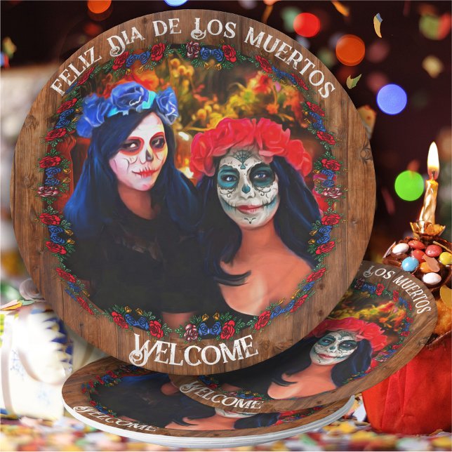 Assiettes En Carton Bienvenue Dia de Los Muertos Catrinas 1718 (Créateur téléchargé)