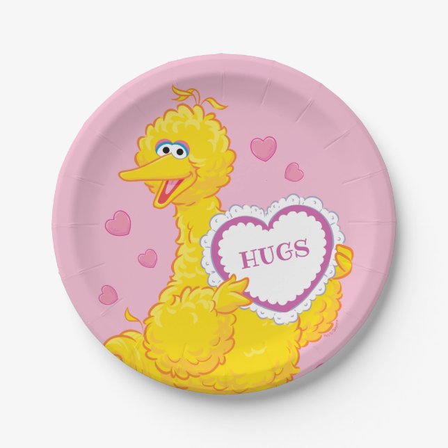 Assiettes En Carton Big Bird Valentine (Devant)