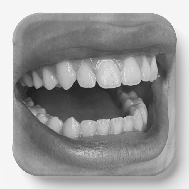 Assiettes En Carton Big Mouth Square Paper Plates (Recto)