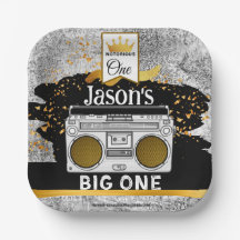 BIG ONE 1er anniversaire Boombox Plaques de gâteau