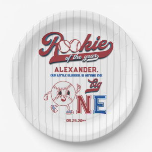 Assiettes En Carton Big One Baseball Rookie De L'Année Premier Anniver