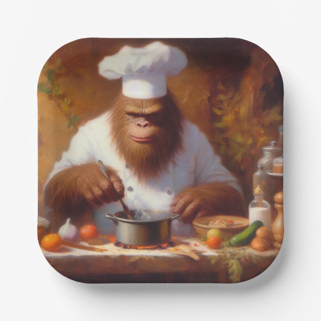 Assiettes En Carton Bigfoot le chef (Recto)