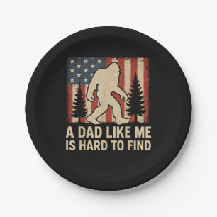 Assiettes En Carton Bigfoot Patriotique Un Papa Comme Moi Est Dur à Tr
