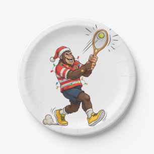 Assiettes En Carton Bigfoot Sasquatch Tennis Noël 2026 Vacances  