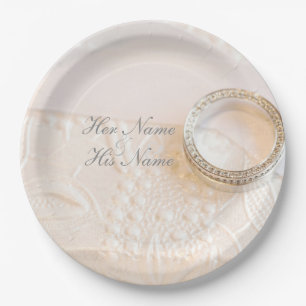 Assiettes En Carton Bijoux en anneau de diamants mariages