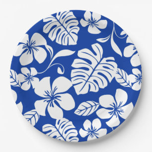 ASSIETTES EN CARTON BIKINI ROSE (BLEU ROYAL)