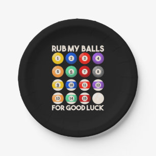 Assiettes En Carton Billard Snooker Frotter Mes Ballons Pour Bonne Cha