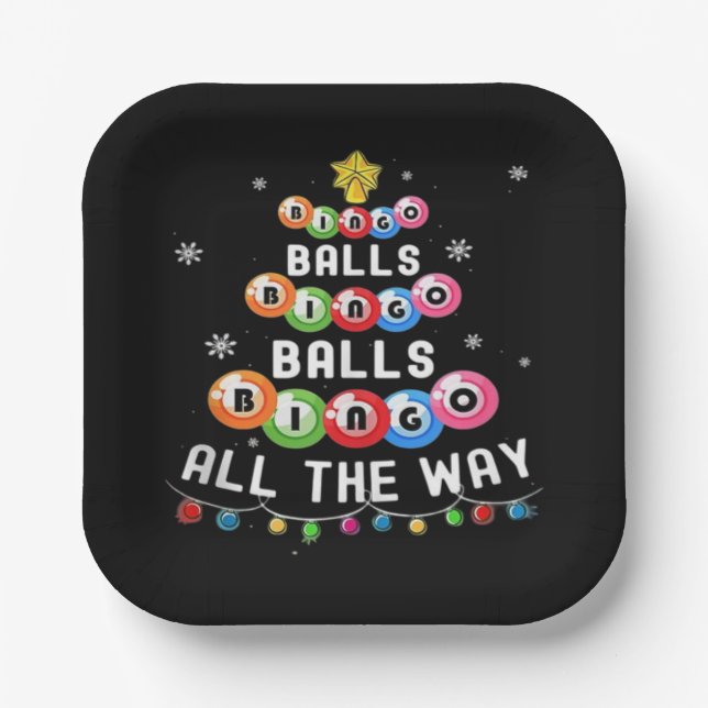 Assiettes En Carton Bingo Balls Bingo Tout Le Chemin (Recto)