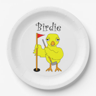 Assiettes En Carton Birdie Golfer Chick
