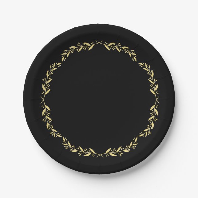 Assiettes En Carton Black & Gold Poker Night Party Plates (Devant)