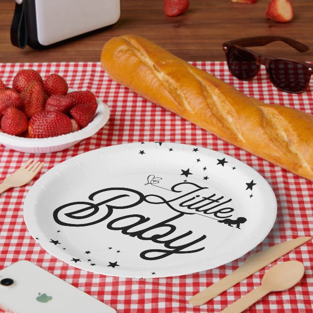 Assiettes En Carton Black & White Kids Paper Plates (Pique-nique)