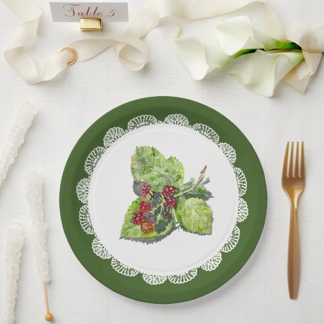 Assiettes En Carton BlackBerry (Mariage)