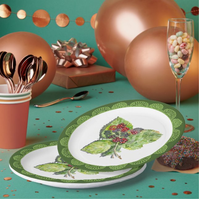 Assiettes En Carton BlackBerry (Multi)