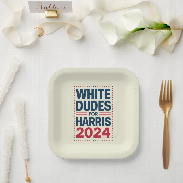 Assiettes En Carton Blancs Pour Harris-2024 (Mariage)