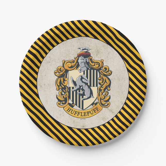 Assiettes En Carton Blason de Poufsouffle (Devant)