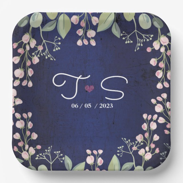 Assiettes En Carton Bleu (Recto)