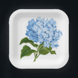 Assiettes En Carton Bleu antique Hydrangea Blossom<br><div class="desc">Une illustration ancienne d'une fleur d'hydrangée bleue classique occupe le devant de la scène sur cette plaque de fête en papier et coordonne parfaitement avec divers événements allant des douches nuptiales aux baby showers et tout entre les deux.</div>