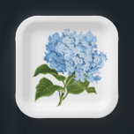 Assiettes En Carton Bleu antique Hydrangea Blossom<br><div class="desc">Une illustration ancienne d'une fleur d'hydrangée bleue classique occupe le devant de la scène sur cette plaque de fête en papier et coordonne parfaitement avec divers événements allant des douches nuptiales aux baby showers et tout entre les deux.</div>