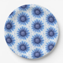 Bleu Daisy Tout Sur Plaque D'Impression