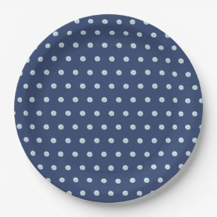 Assiettes En Carton Bleu de la marine sous le Baby shower de la bulle 