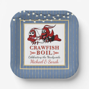 Assiettes En Carton Bleu écaille de poisson-canne ébouillante ou par