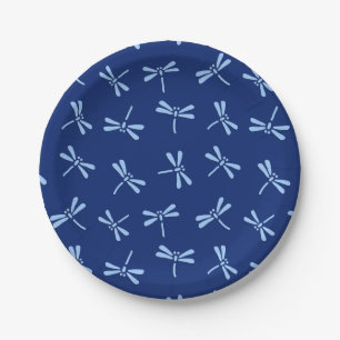 Assiettes En Carton Bleu japonais de motif, de cobalt et de ciel de