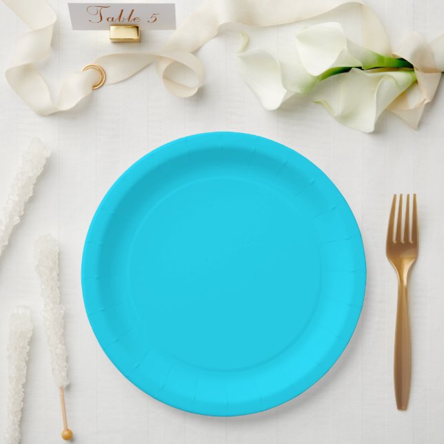 Assiettes En Carton Bleu marin (Mariage)