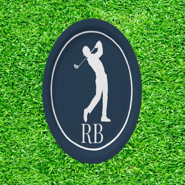Assiettes En Carton bleu marine Golf (Tee up the Perfect Surprise!)