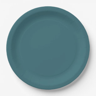 Assiettes En Carton Bleu ocre (Turquoise foncé, Aqua profond, Vert-Ble