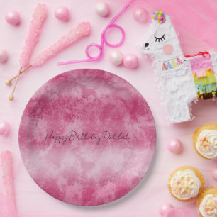 Assiettes En Carton Bleu Pink Ombre