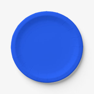 Assiettes En Carton Bleu (RYB) (couleur solide)