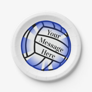 Assiettes En Carton Bleu Volleyball Custom Paper Party