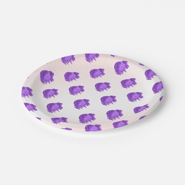 Assiettes En Carton Bleurres et crème ITD (Angle)