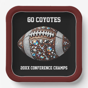 Assiettes En Carton Bling Football Party Big Game Bowl Jeu