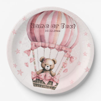 Assiettes En Carton Blonde en Teddy Bear Rose Cute Hot Air