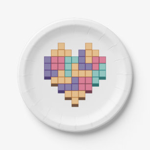 Assiettes En Carton Bloquer le style du coeur du jeu