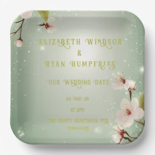 Assiettes En Carton Blossoms of Love" Collection Faire-part de mariage
