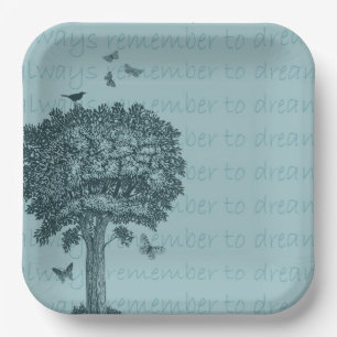 Assiettes En Carton Blue Birds Papillons Dream Tree