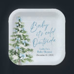 Assiettes En Carton Blue Bows Boy Baby It's Cold Outside Baby shower<br><div class="desc">Le Blue Bows Boy Baby It's Cold Outside Baby shower Paper Plates apporte une touche hivernale charmante à votre décor de baby shower ! Dotés d’un design bleu doux, de délicats flocons de neige et d’arcs adorables sur un sapin de Noël festif, ces articles sont parfaits pour la douche thématique...</div>