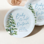 Assiettes En Carton Blue Bows Boy Baby It's Cold Outside Baby shower<br><div class="desc">Le Blue Bows Boy Baby It's Cold Outside Baby shower Paper Plates et Classic Sticker Set apporte une touche hivernale charmante à votre décor de baby shower ! Dotés d’un design bleu doux, de délicats flocons de neige et d’arcs adorables sur un sapin de Noël festif, ces articles sont parfaits...</div>