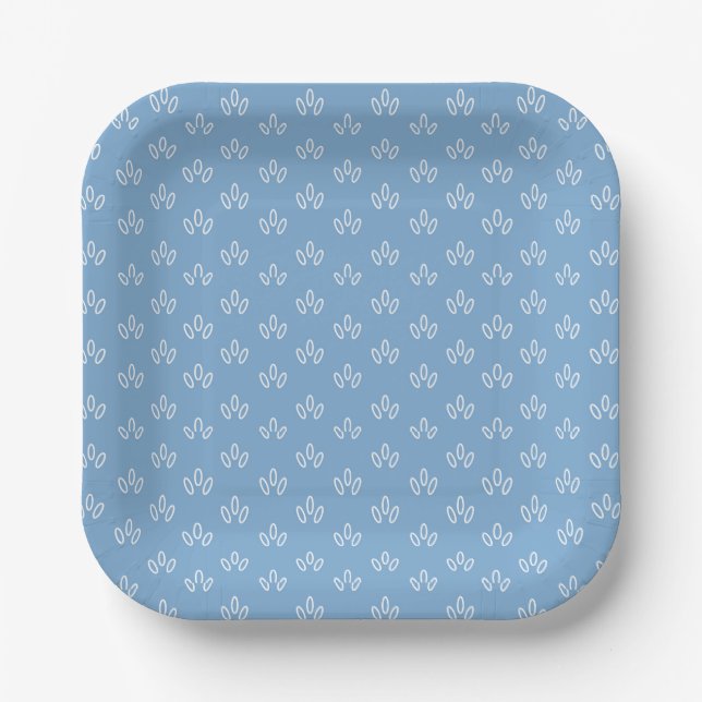 Assiettes En Carton Blue Dew Drop Plate (Recto)