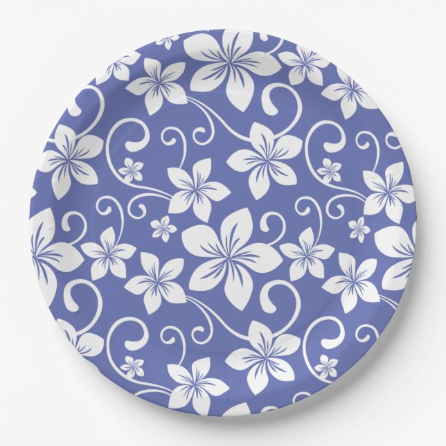 ASSIETTES EN CARTON BLUE HAWAII (PERIWINKLE) (Devant)