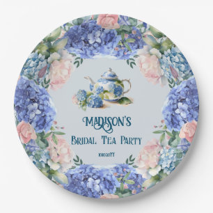 Assiettes En Carton Blue Hydrangea Bride Tea Party