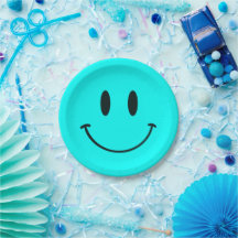 Blue Smiley One Happy Dude/Gal 1er anniversaire
