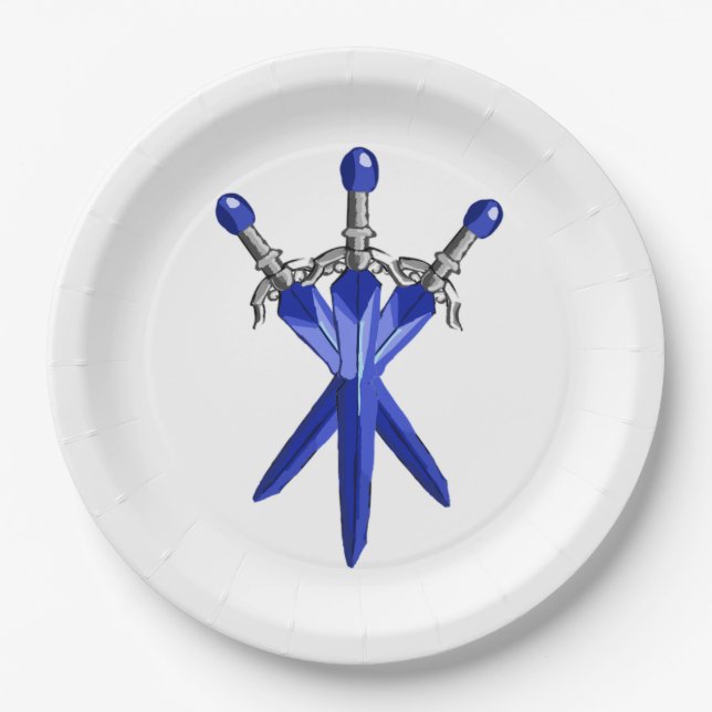 Assiettes En Carton  Blue Sword Party Paper Plate (Devant)