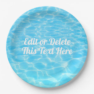 Assiettes En Carton Blue Water Pool Party Beach Party