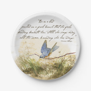 Assiettes En Carton Bluebird sur Branche Victor Hugo Poème inspirant