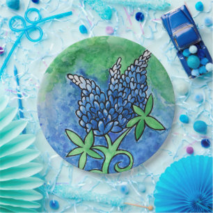 Assiettes En Carton Bluebonnets du Texas